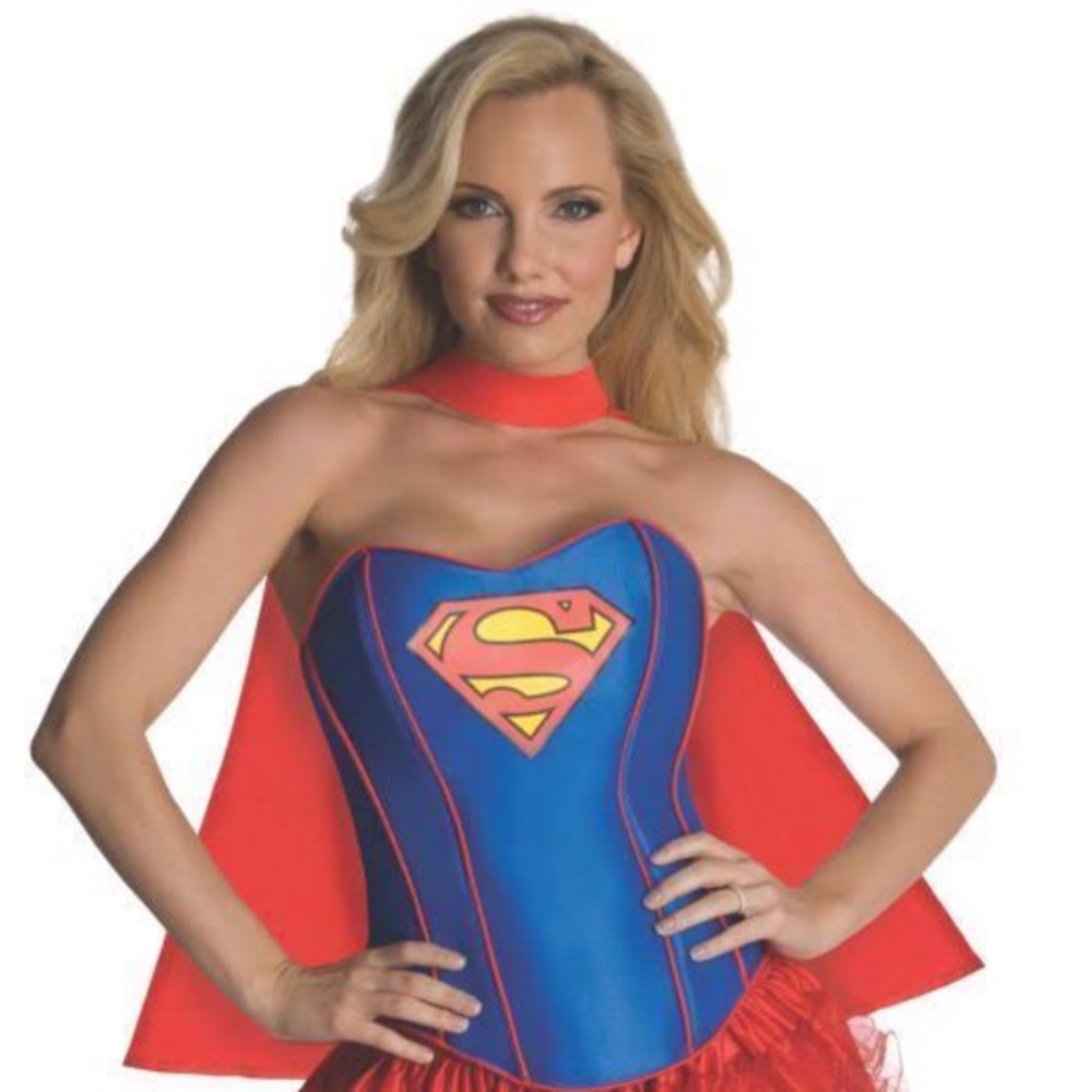 Supergirl Corset Top + Red Cape